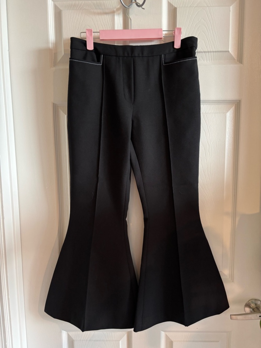 ELLERY Black Flare Crop Pants Size 2